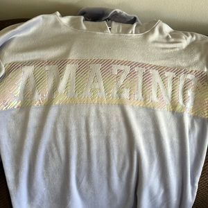 Velvet feel sweatshirt